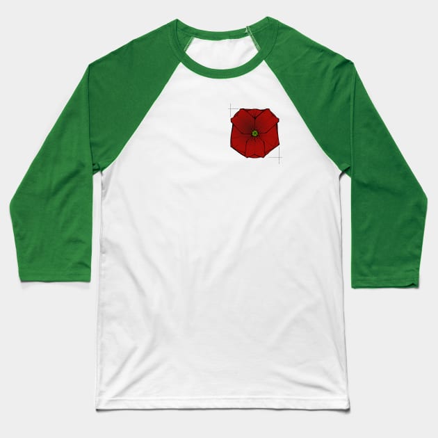 Poppy Baseball T-Shirt by LucyNuzit